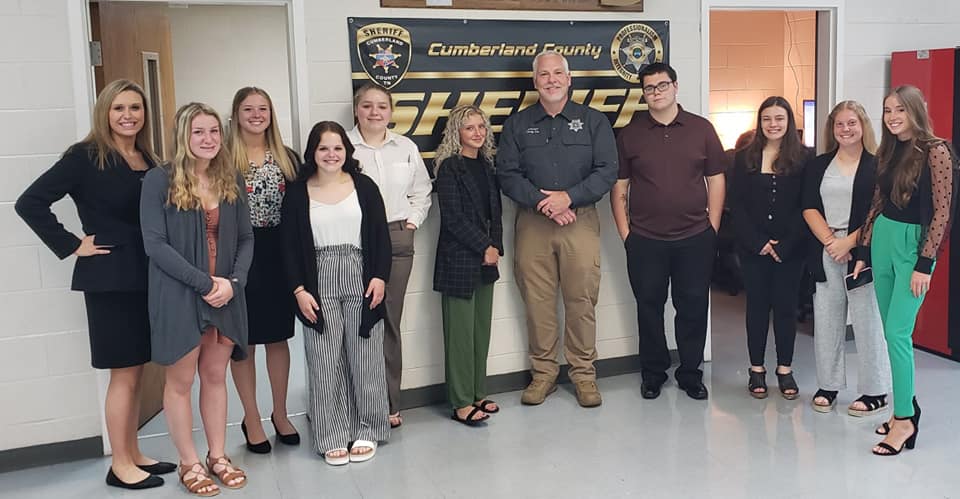 Criminal Justice students tour the Cumberland County Sheriffs Office.