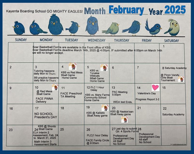 February calendar