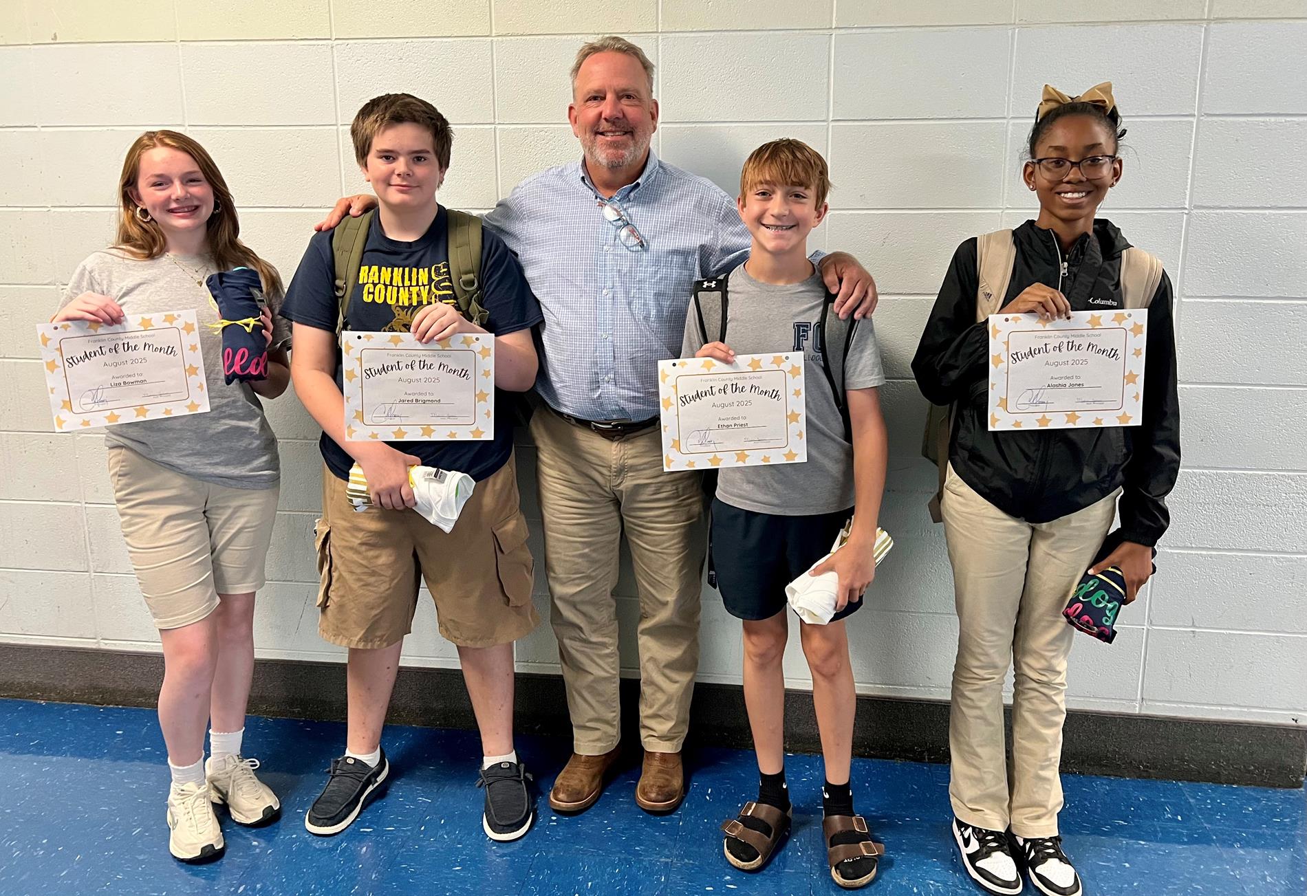 August Students of the Month