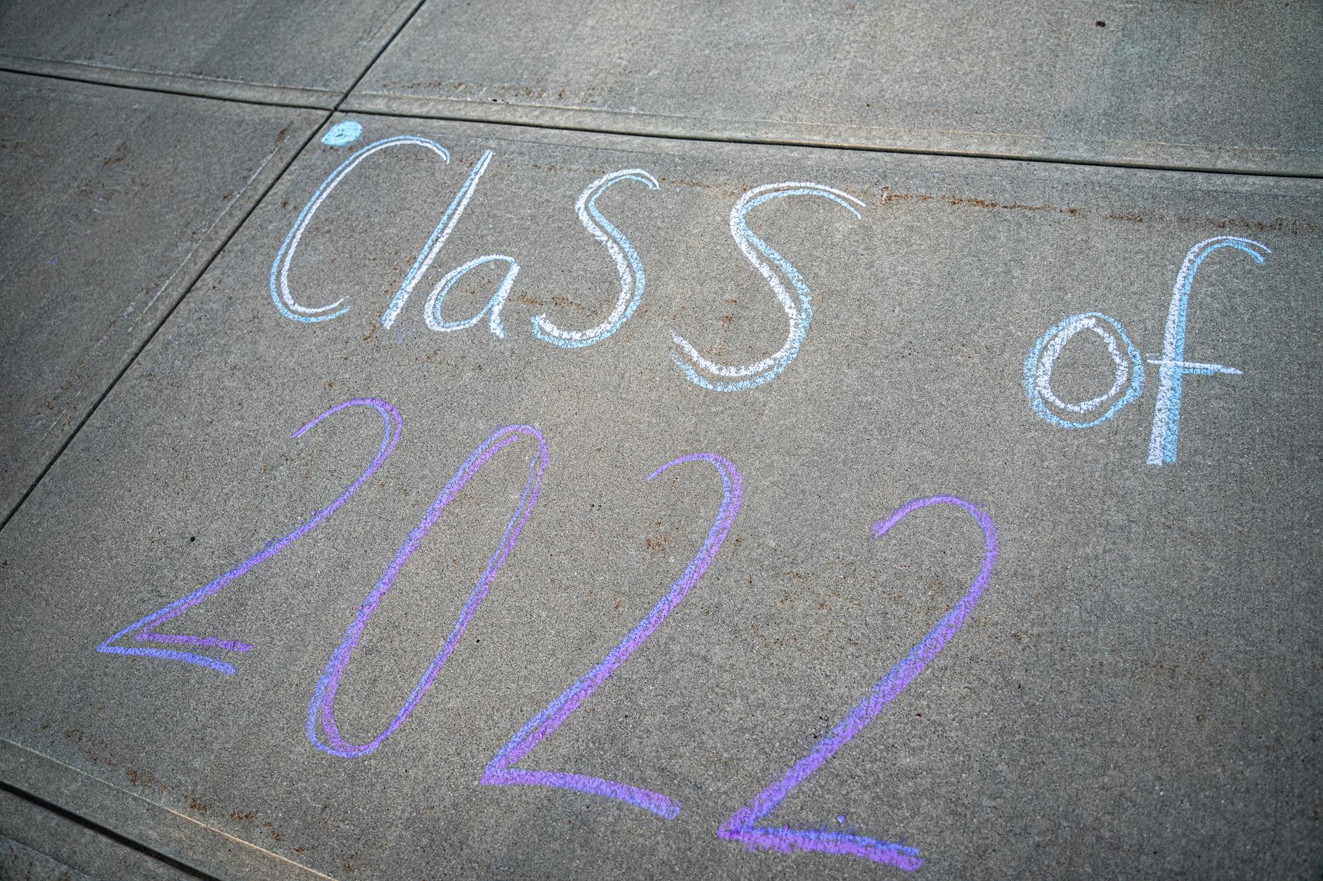 Class of 2022 sidewalk chalk Class of 2022 sidewalk chalk