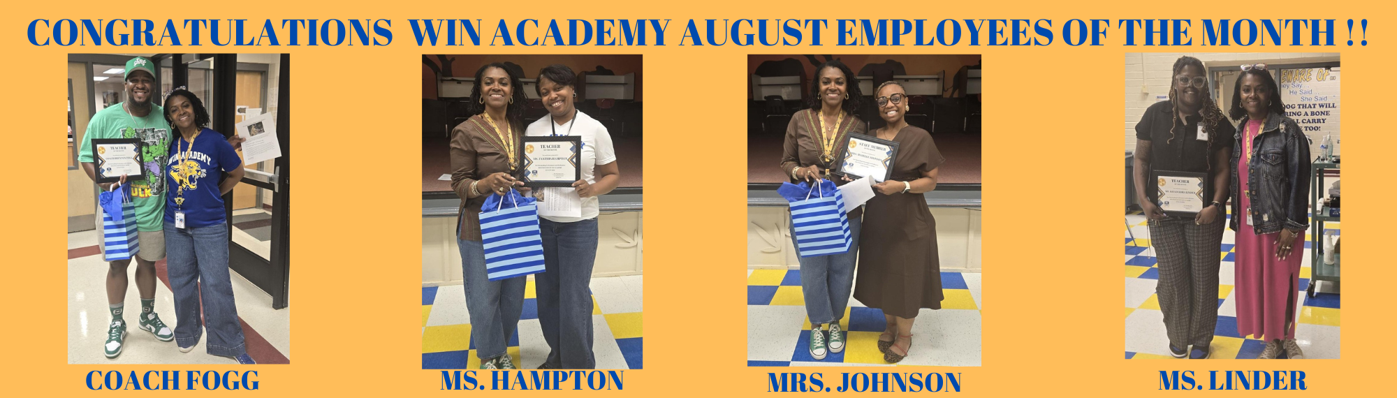 August Teacher of the Month Banner