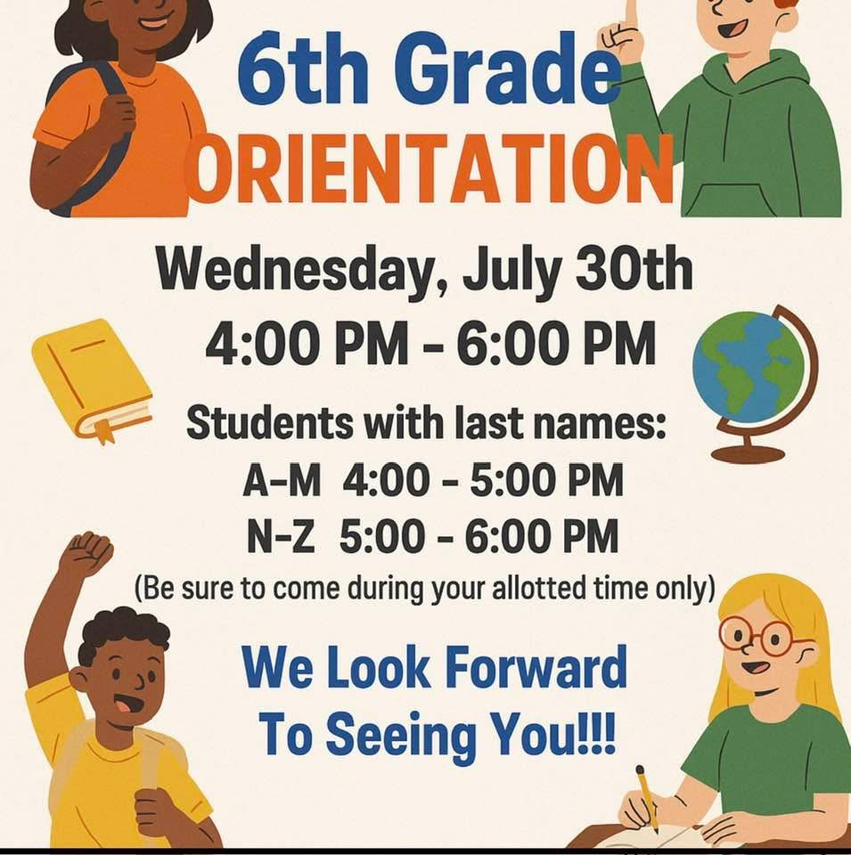 6th Grade Orientation