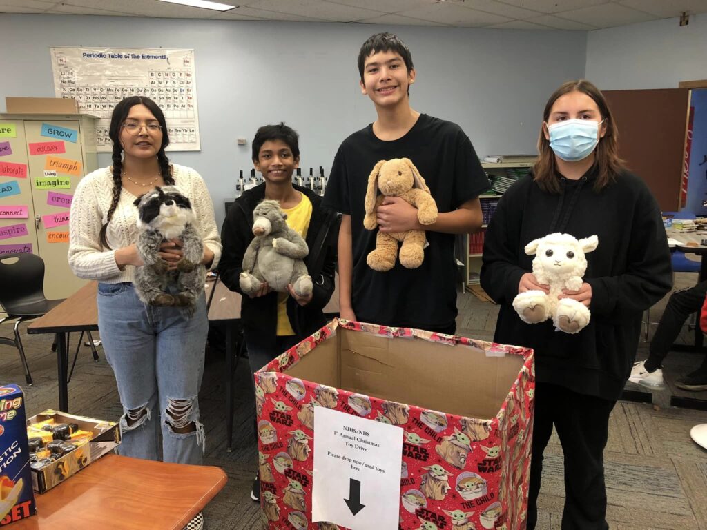 National Honor Society students toy drive