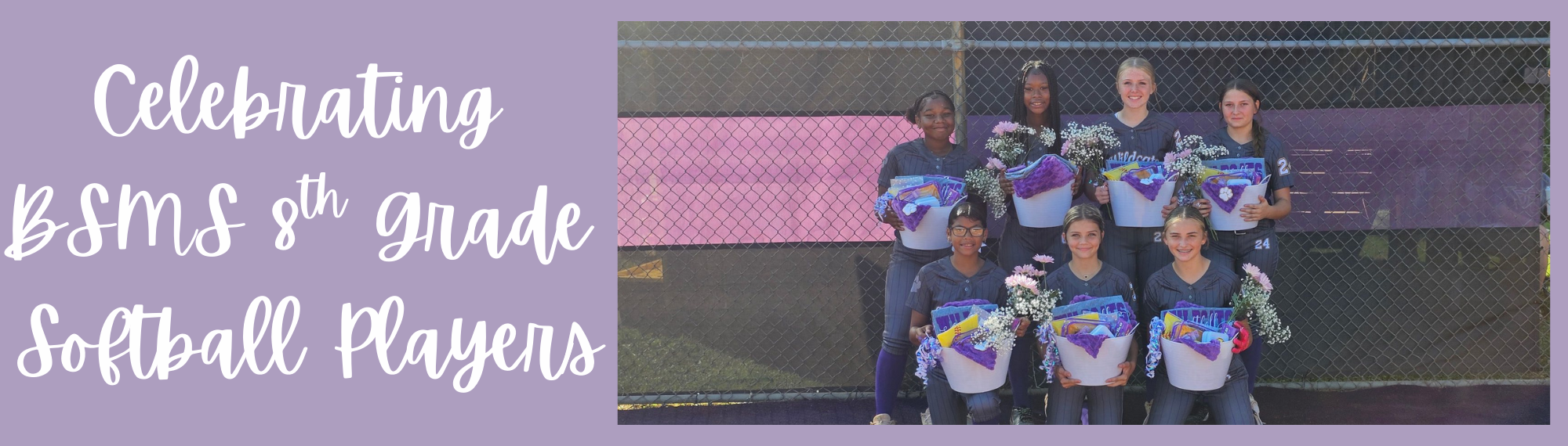 Celebrating 8th Graders softball 2025