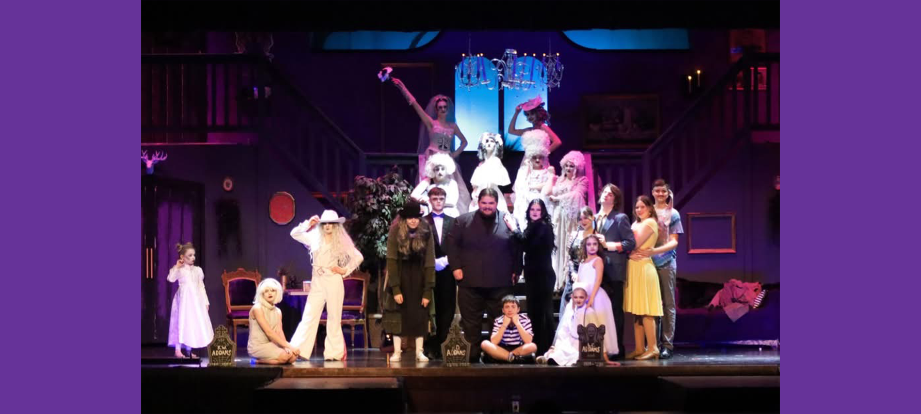 Drama Club - Students posing on stage