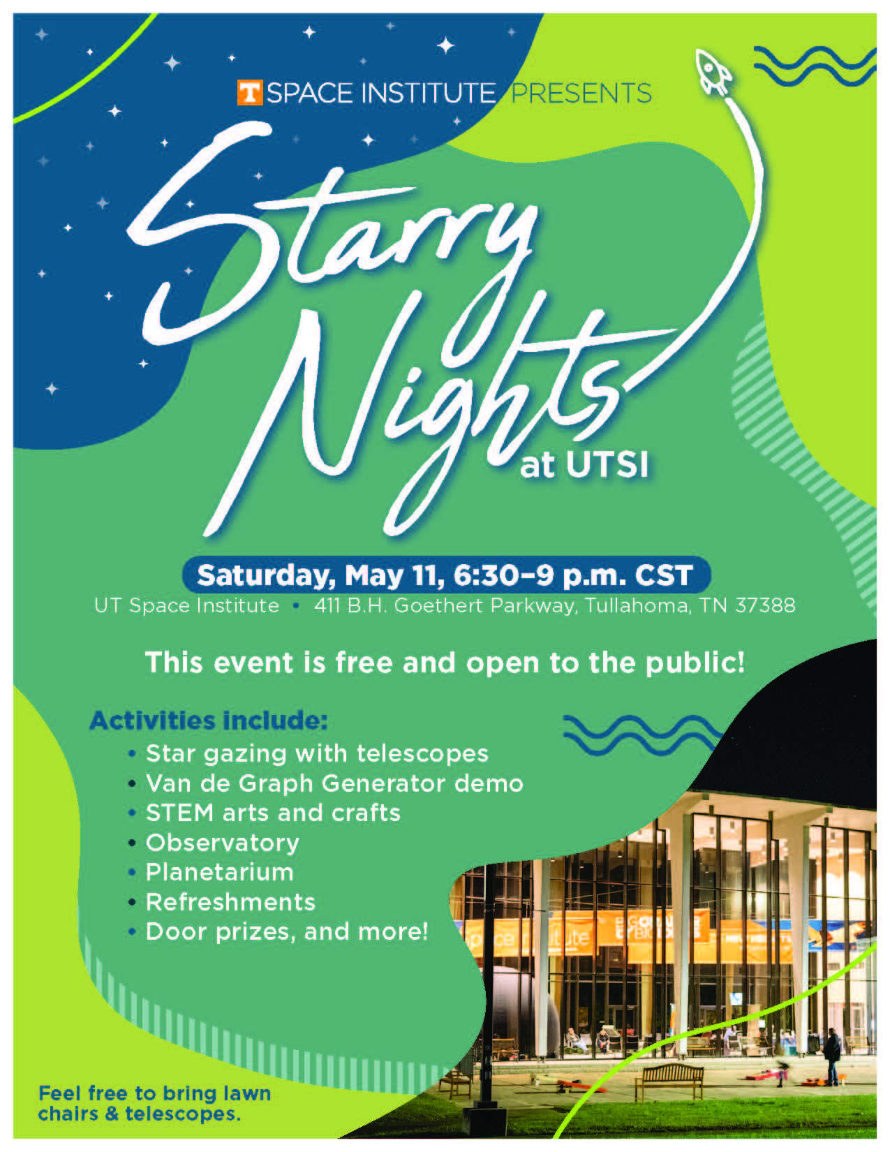 Flyer for Starry Nights at UTSI