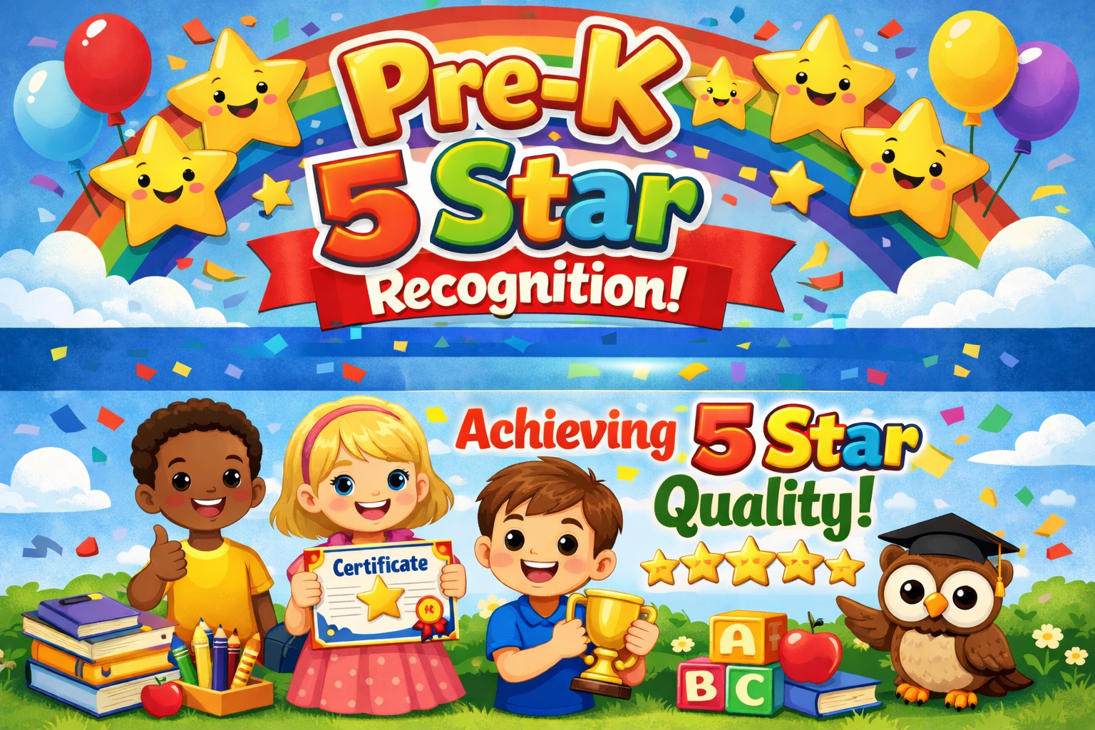 Flyer regarding Pre-K 5 star recognition 