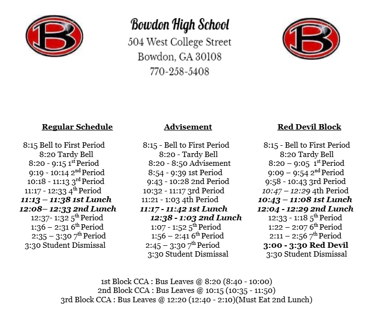 Bell Schedule