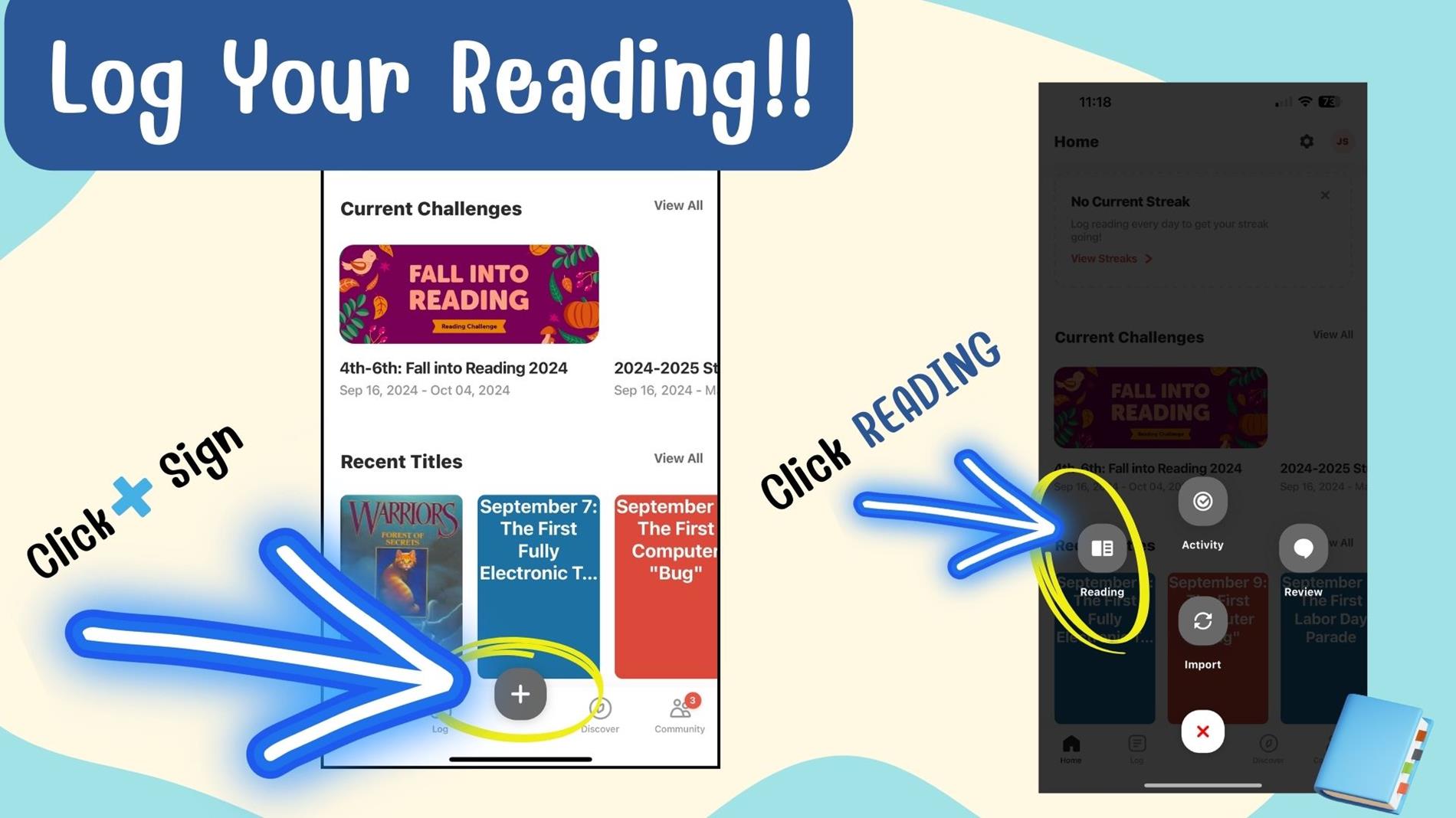 Download the BEANSTACK APP and start logging your child's reading! 