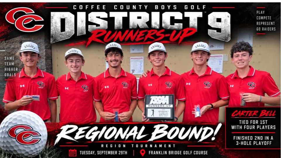 Boys Golf District Runner Up
