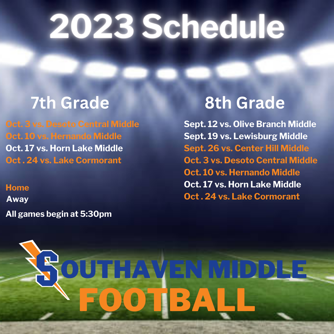 SMS 7th and 8th Grade Football Schedule