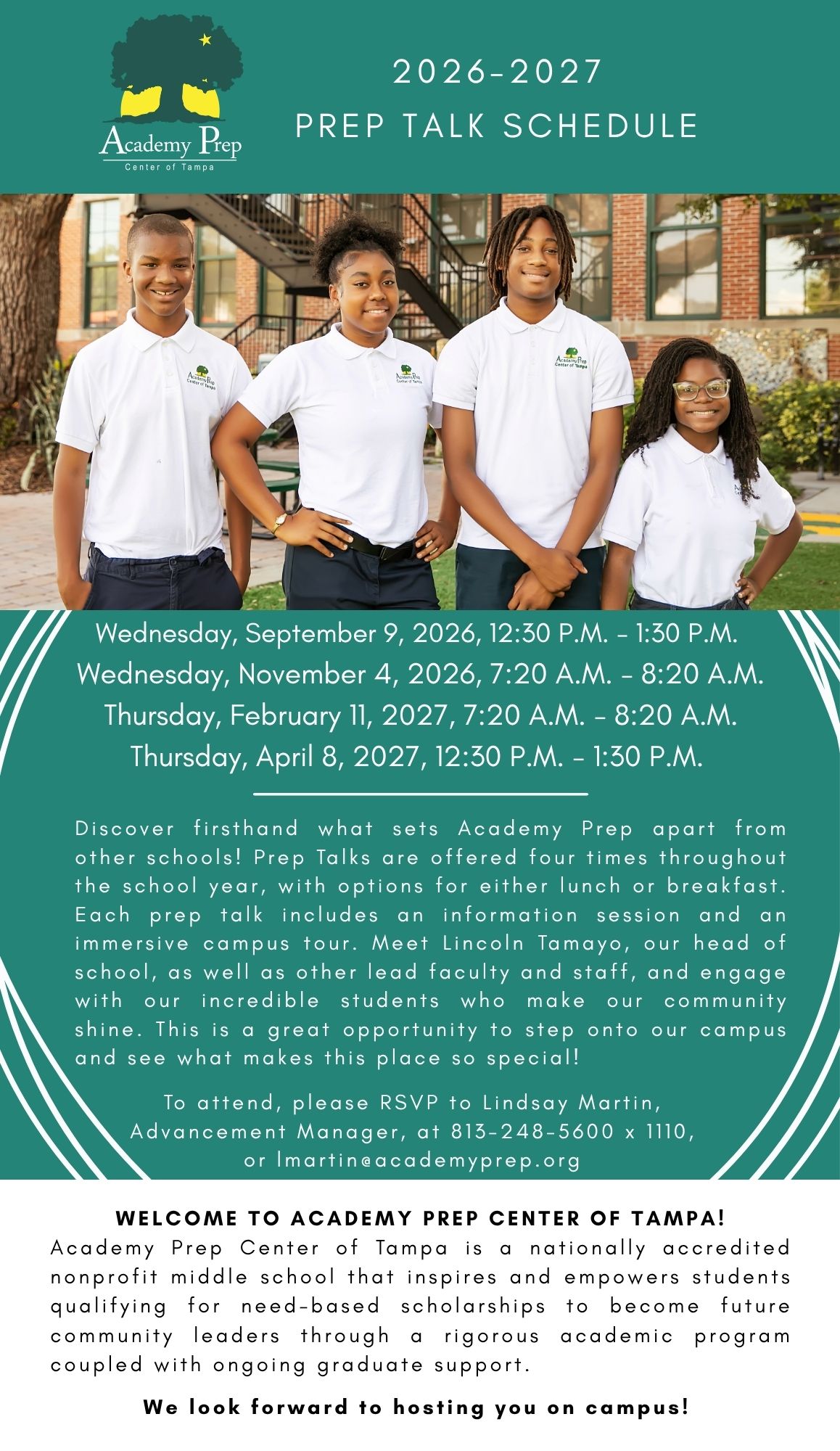Prep talk schedule 25-26