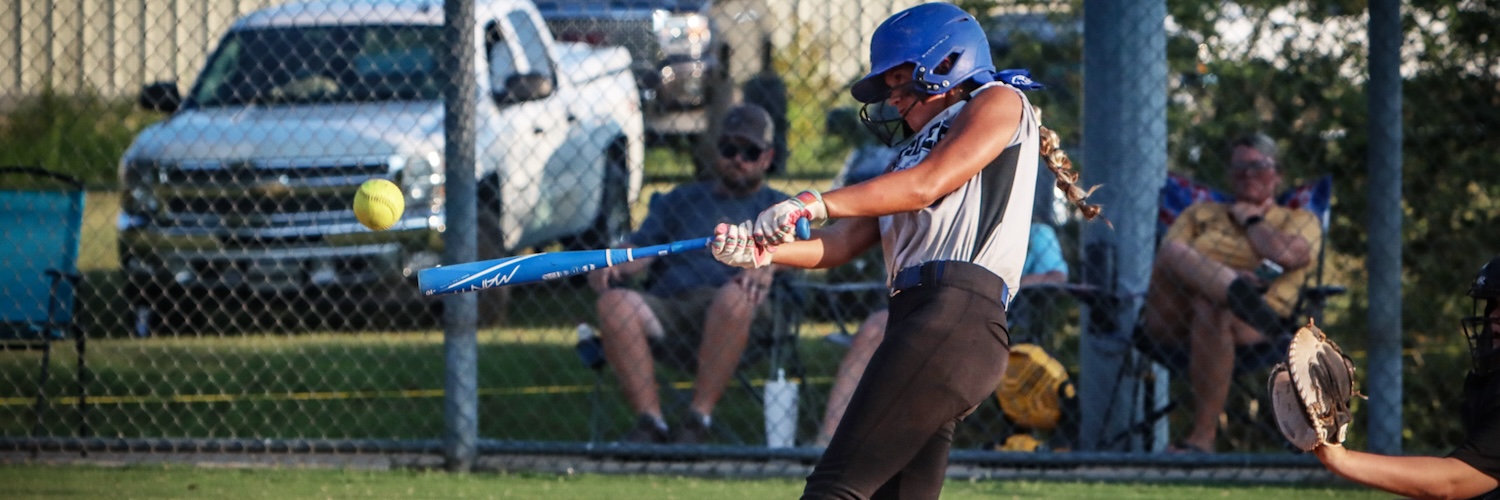 CCJHS softball player with the hit