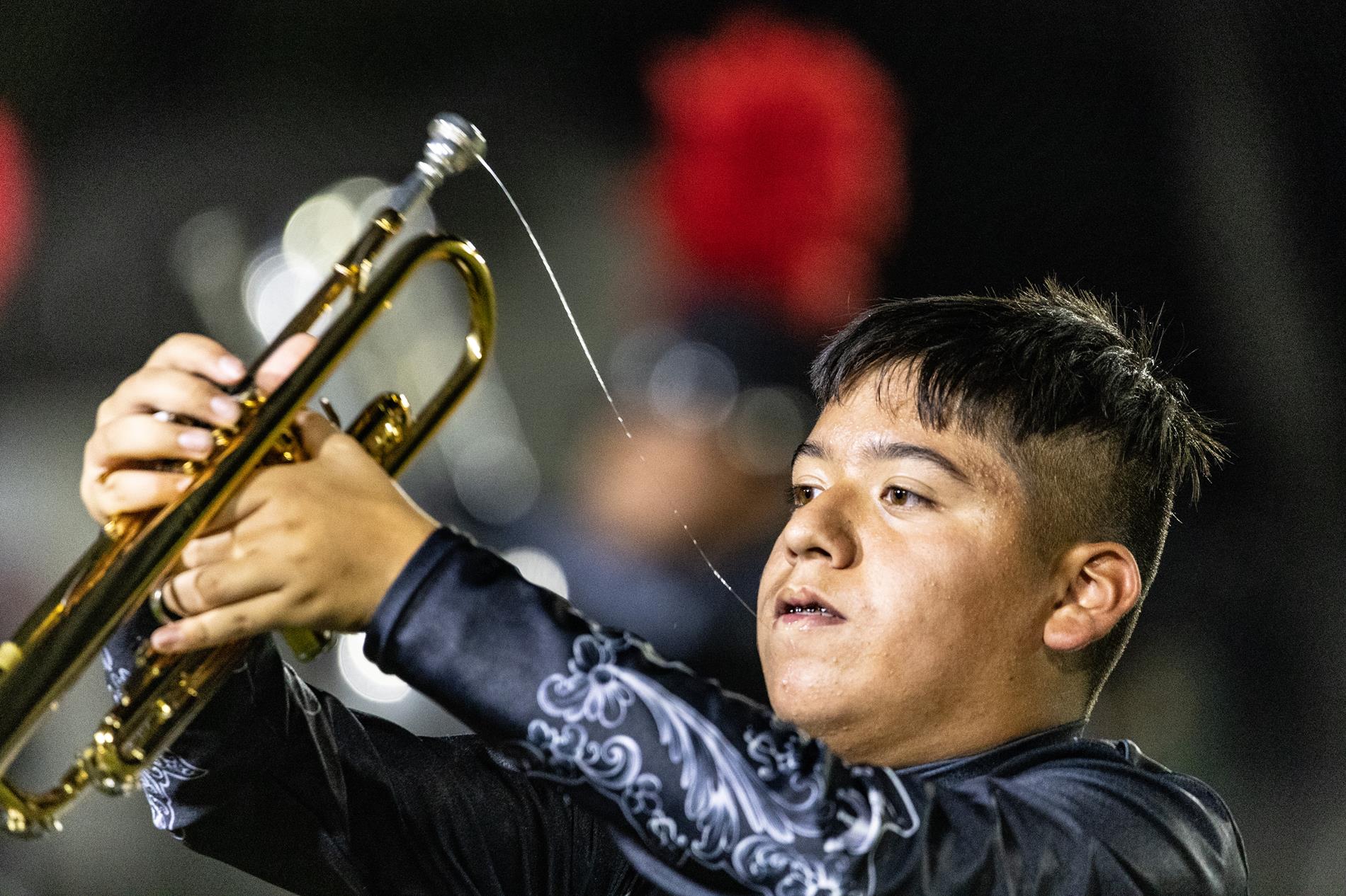 Ingram Tom Moore High School marching band performance in the Bandera game.