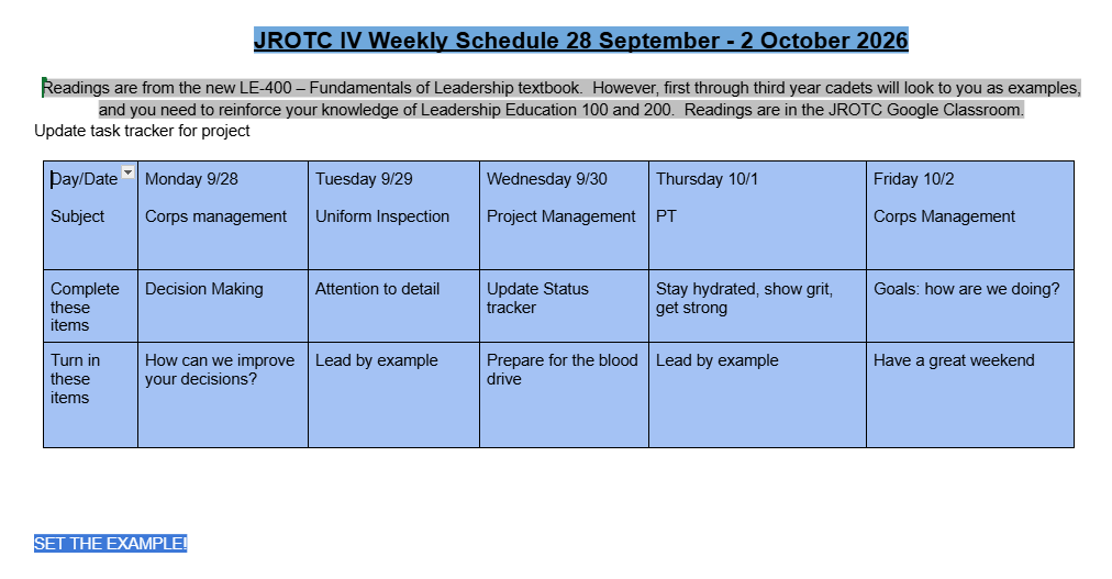 28 September - 2 October