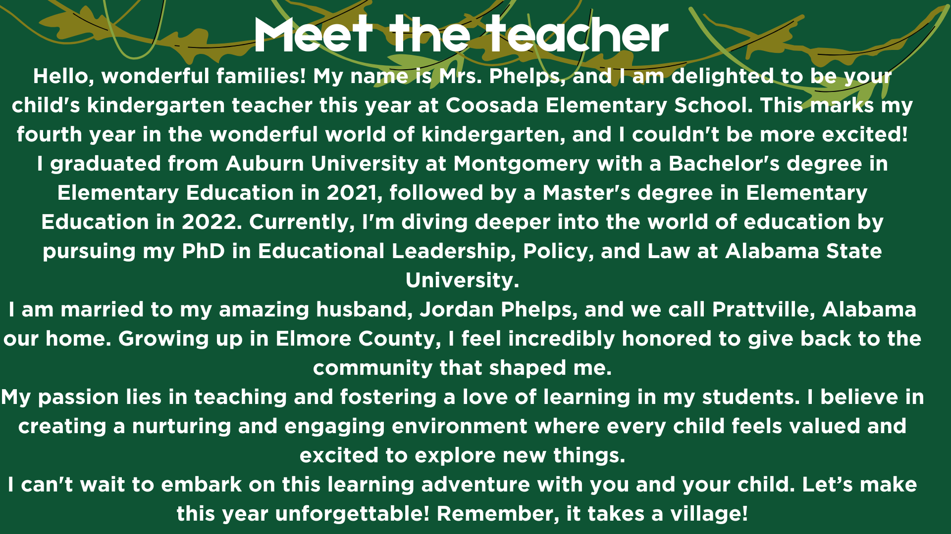 meet the teacher 
