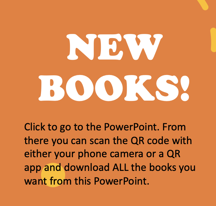 Click on the picture to open powerpoint of new books.