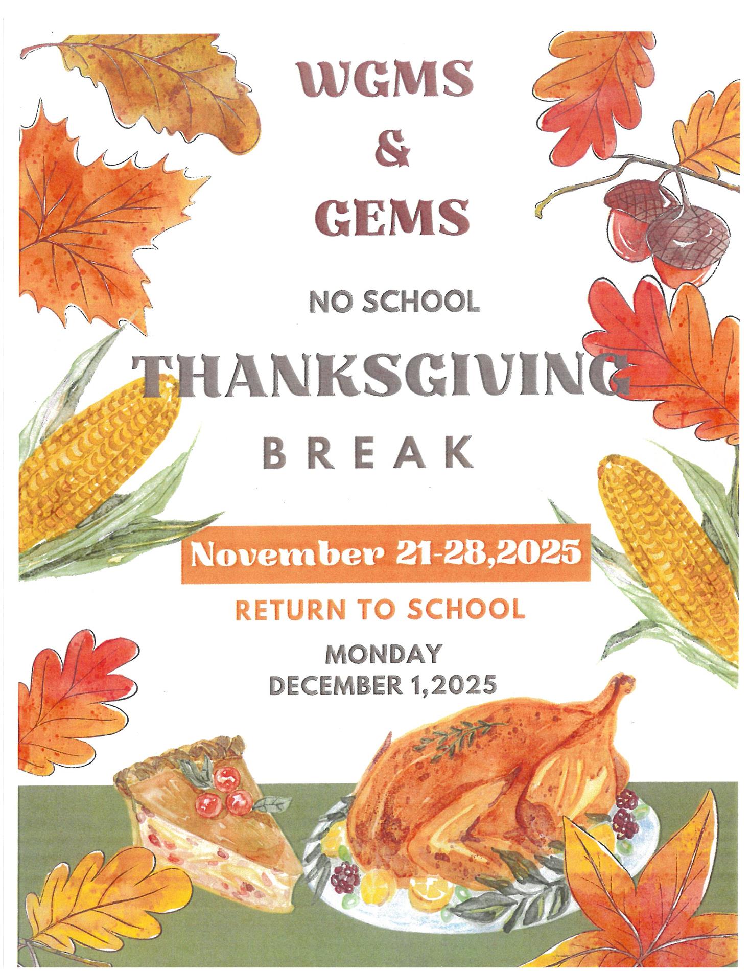 Thanksgiving  Break English