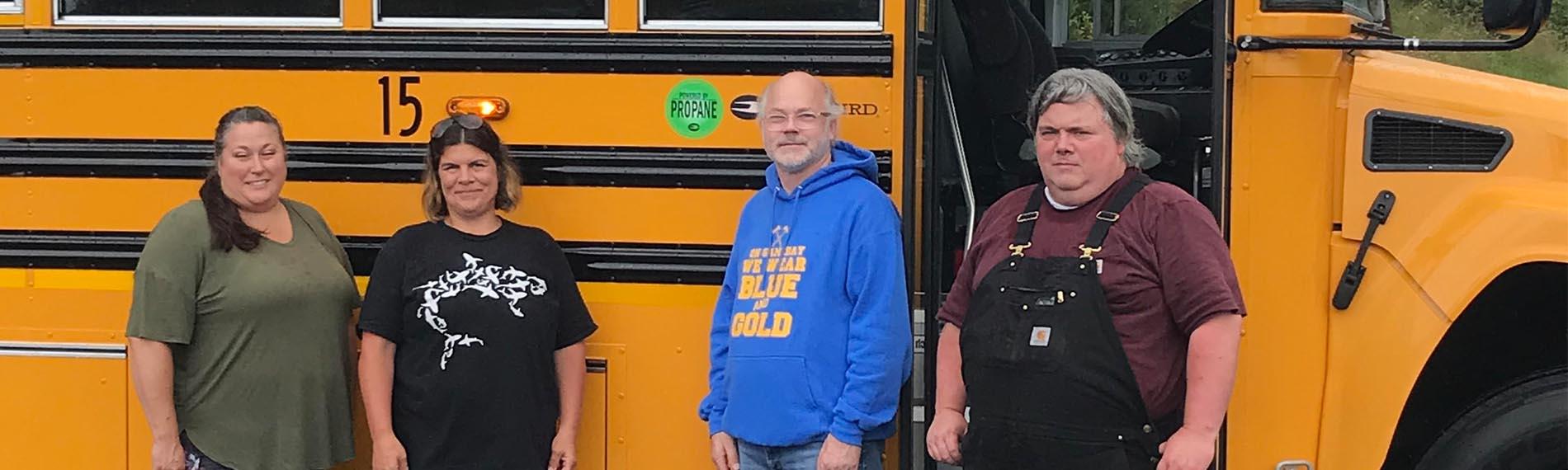 Superintendent Dr. Fritz with Bus Drivers