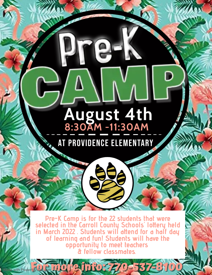 PreK Camp Flyer