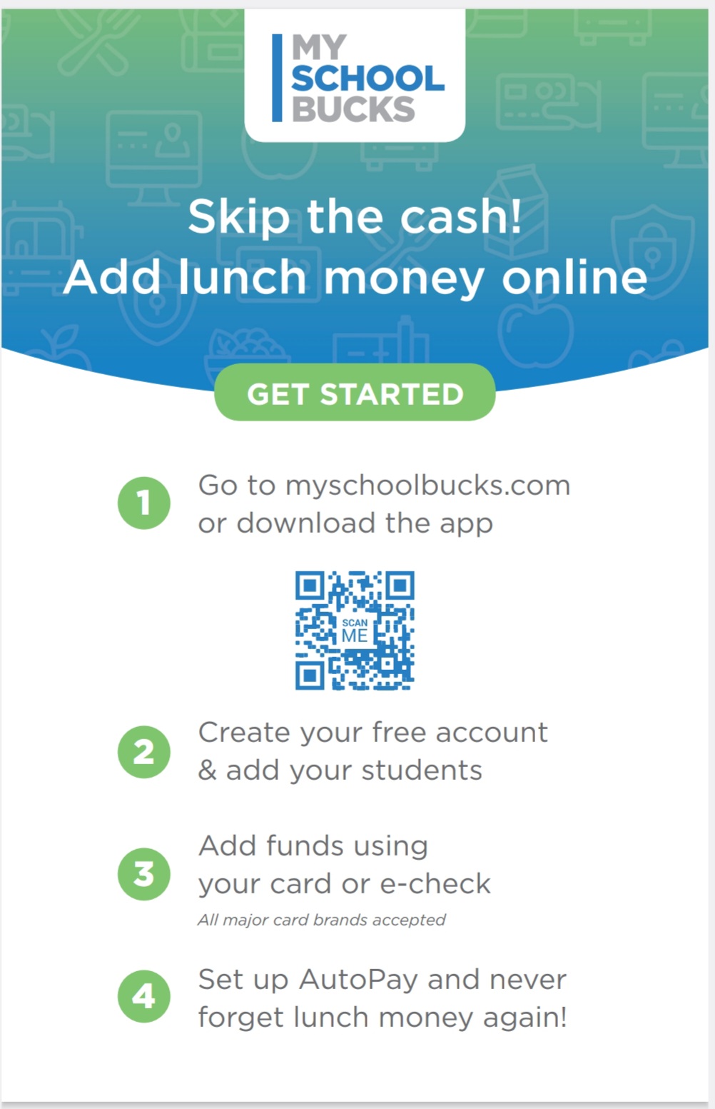 Add lunch money online