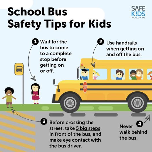 Children safety tips for loading a bus