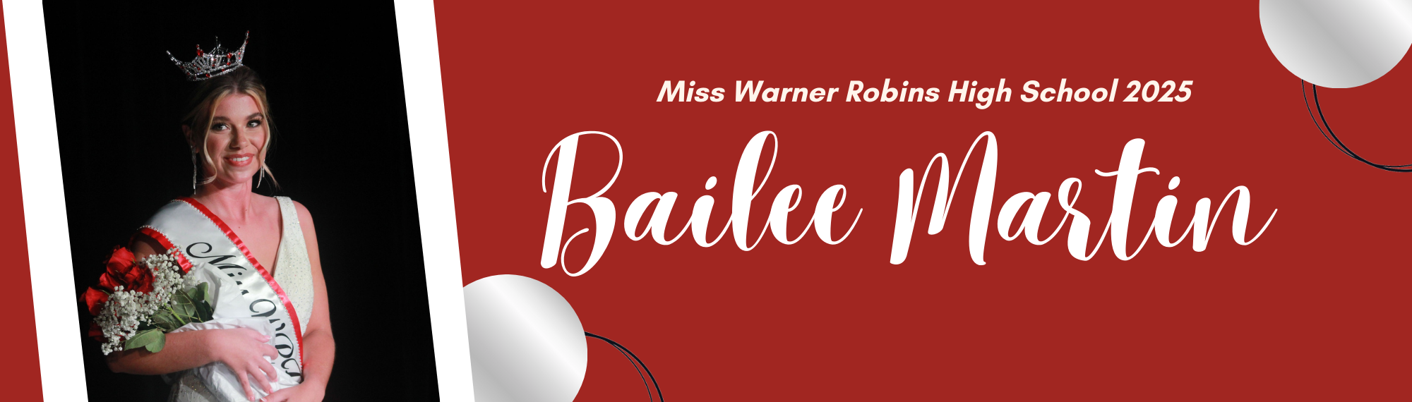 Congratulations to our 2025 Miss WRHS, Bailee Martin!