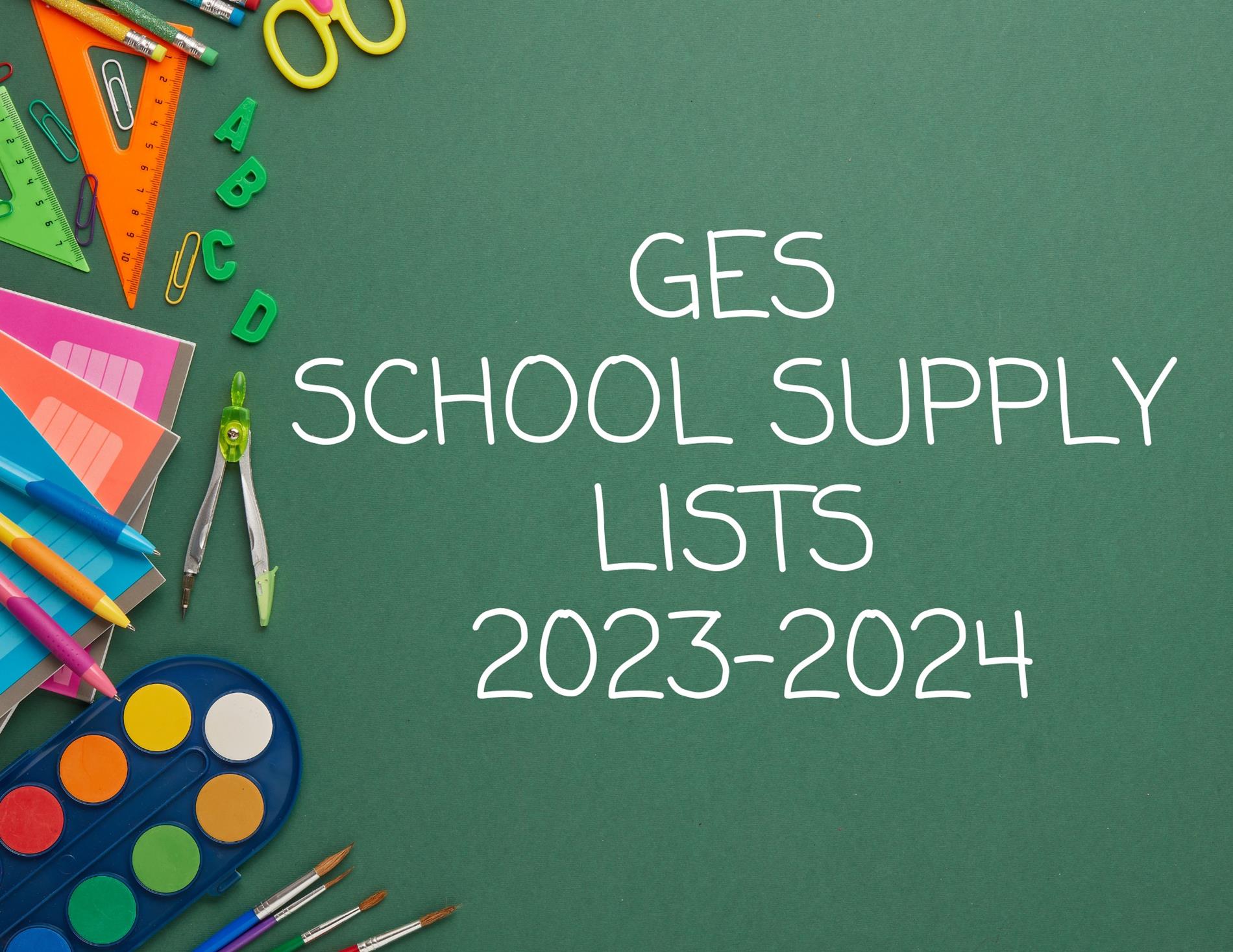 Elem School Supply List Title Page