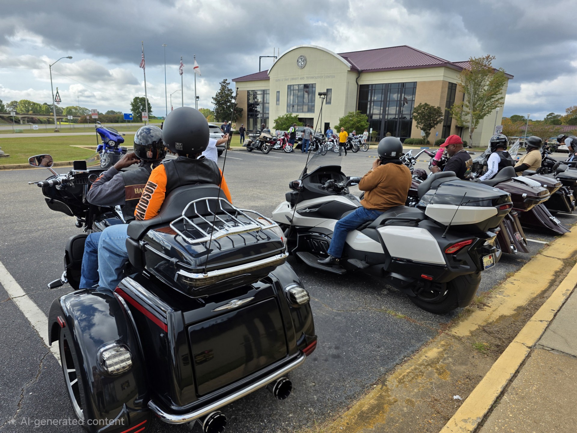 Motorcycle Riders prepare to take off during the 2025 Ride for Reid Fundraiser