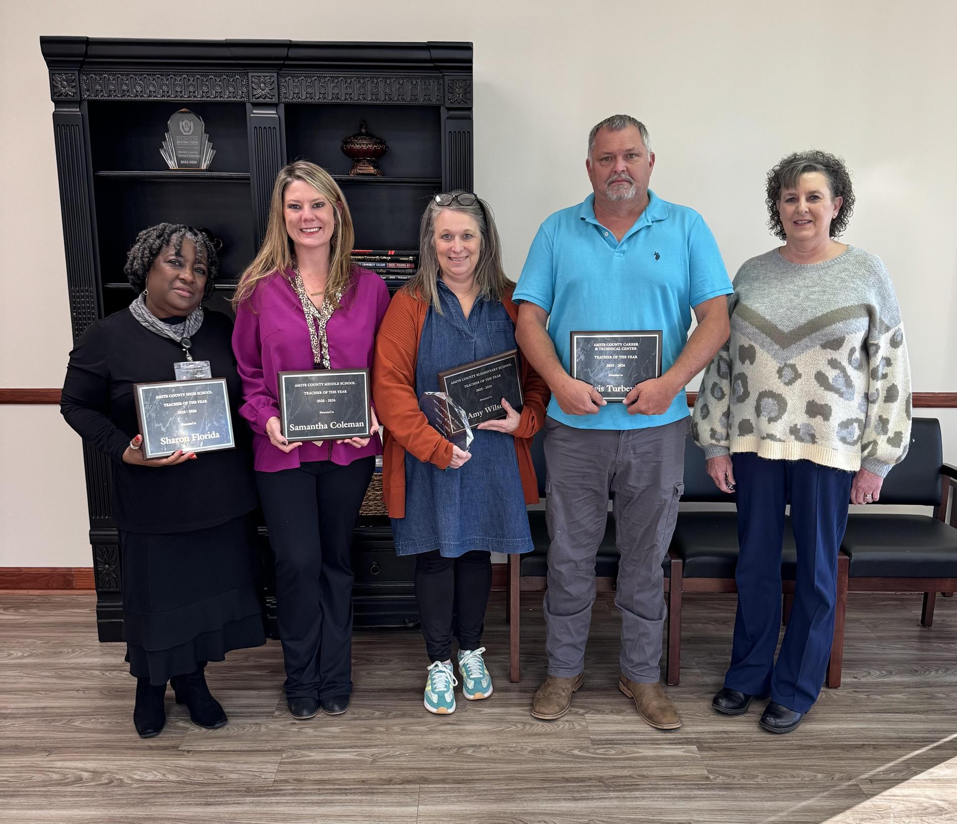 Group picture: Sharon Florida, Samanthan Coleman, Amy Wilson, Elvis Turbeville, and Kim Tynes, First Bank