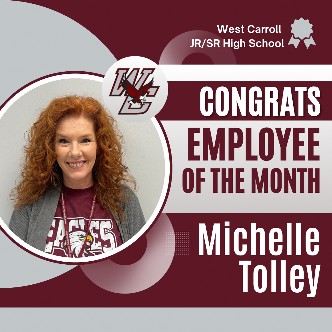 Michelle Tolley named August's Employee of the Month at WCJSHS!