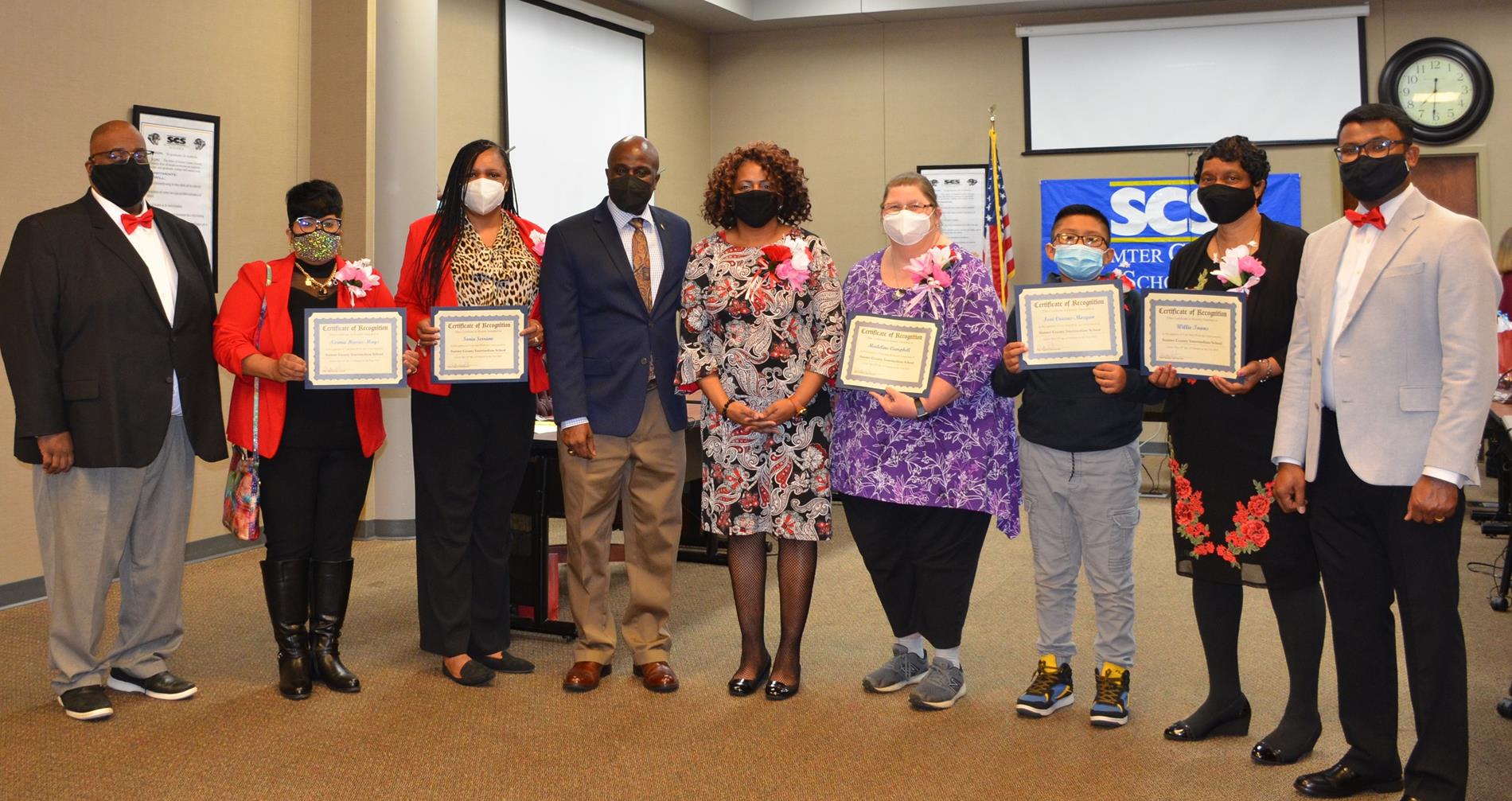 Sumter County Schools February 2022 Board Recognition Program