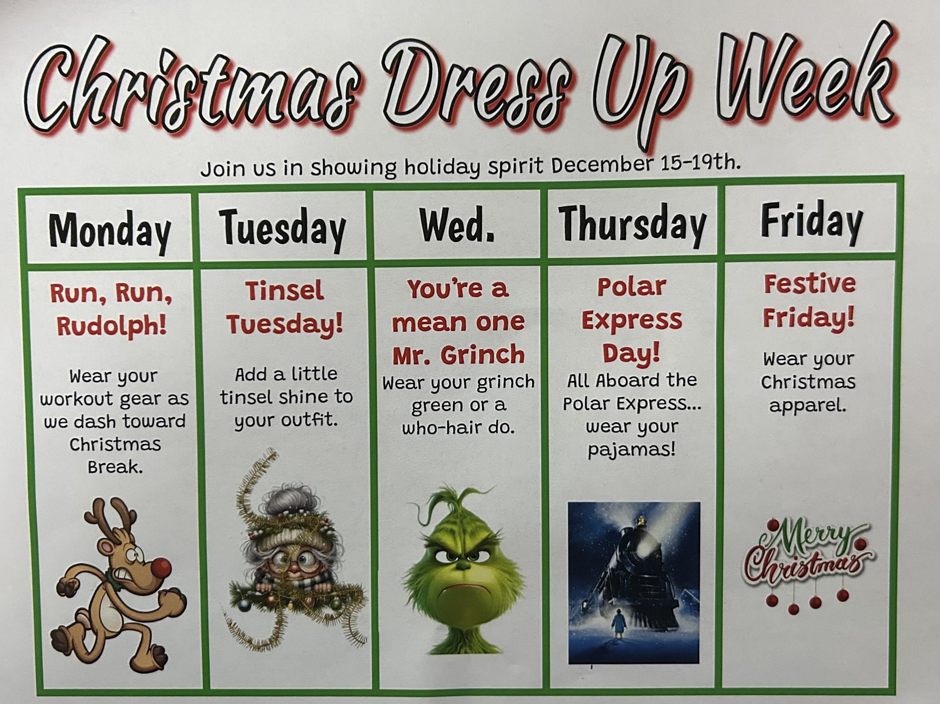 theme week schedule