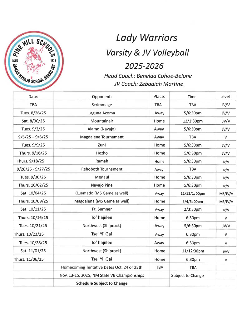 Lady Warriors Varsity - JV 