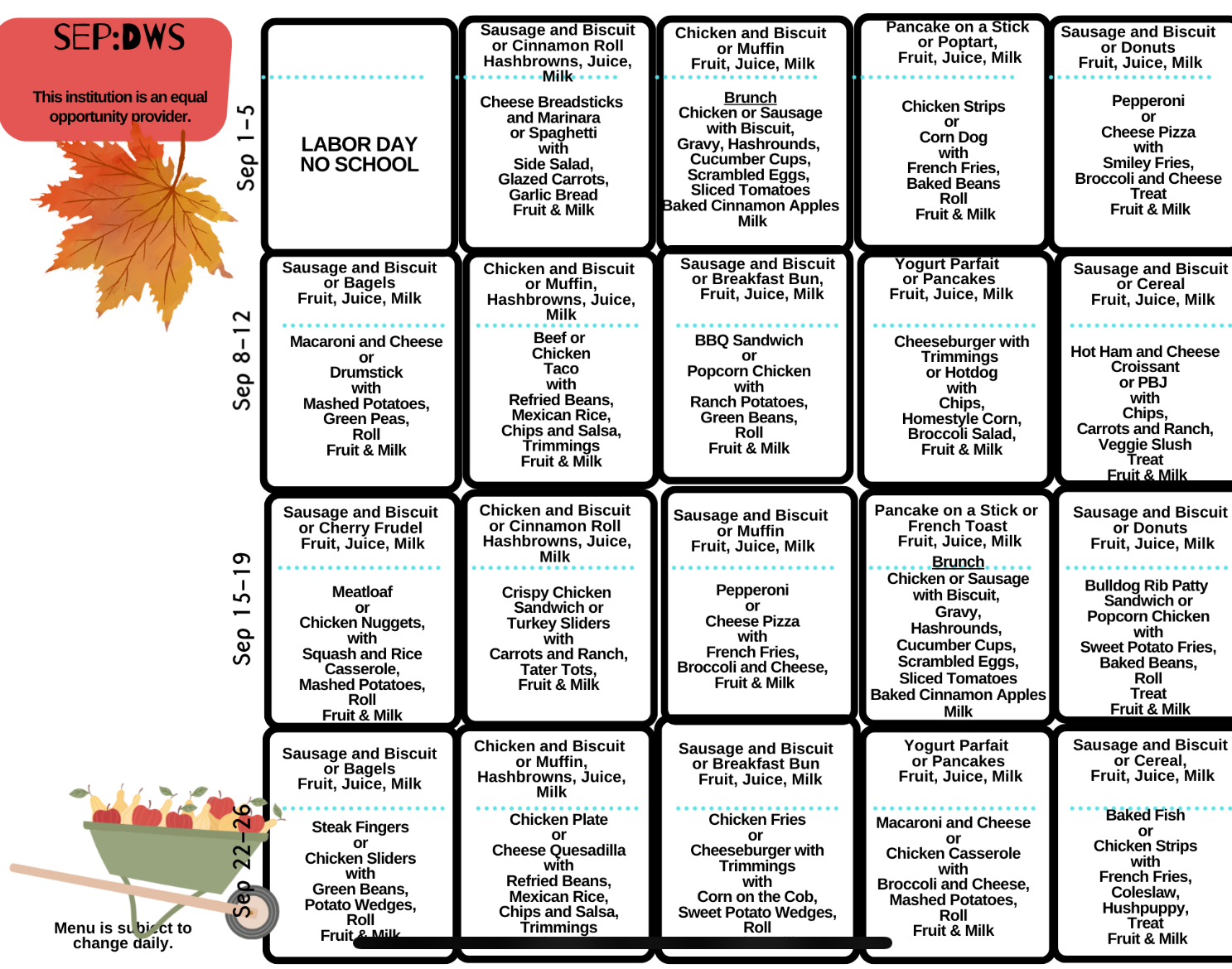 Lunch Menu Lunch Menu