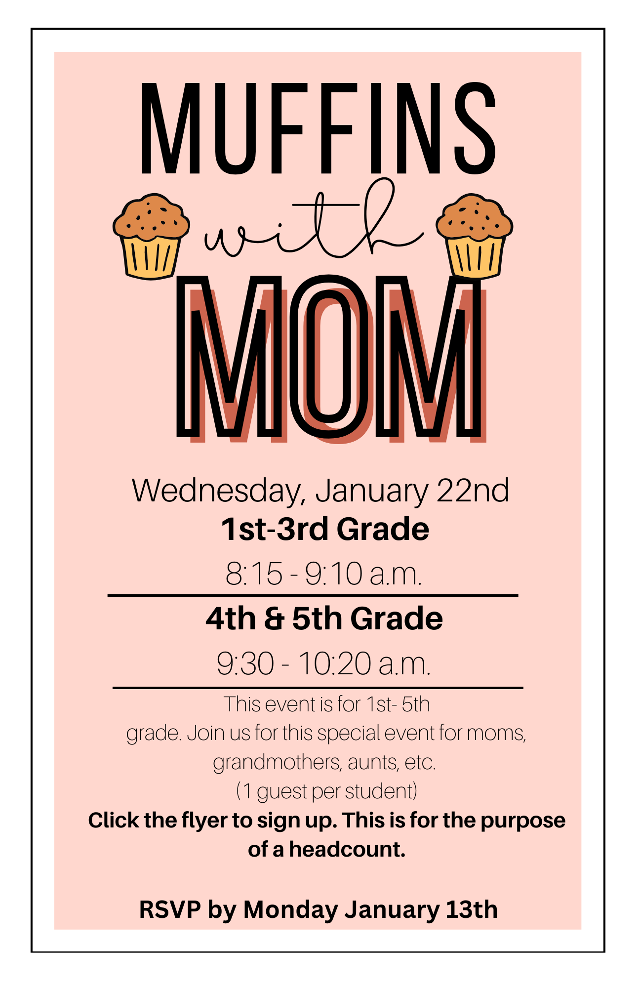 Muffins with Mom Flyer