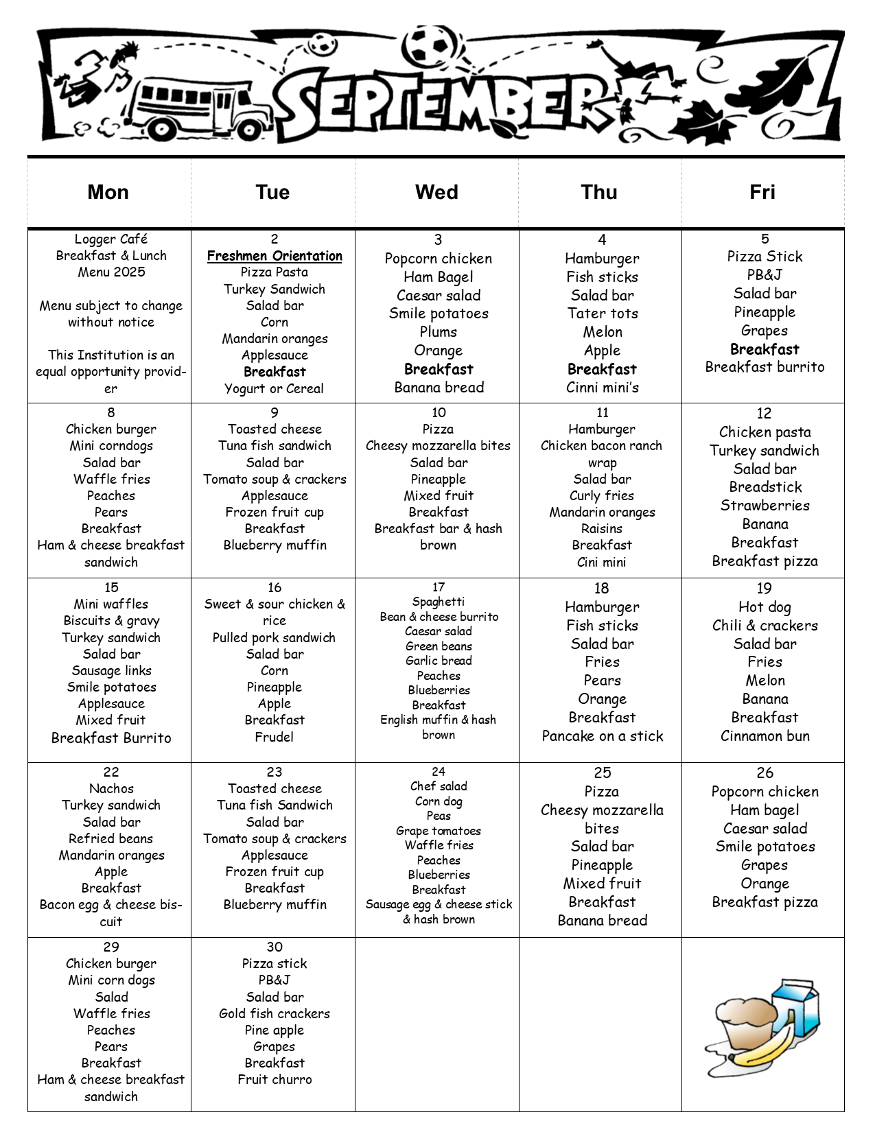 Lunch Menu Lunch Menu