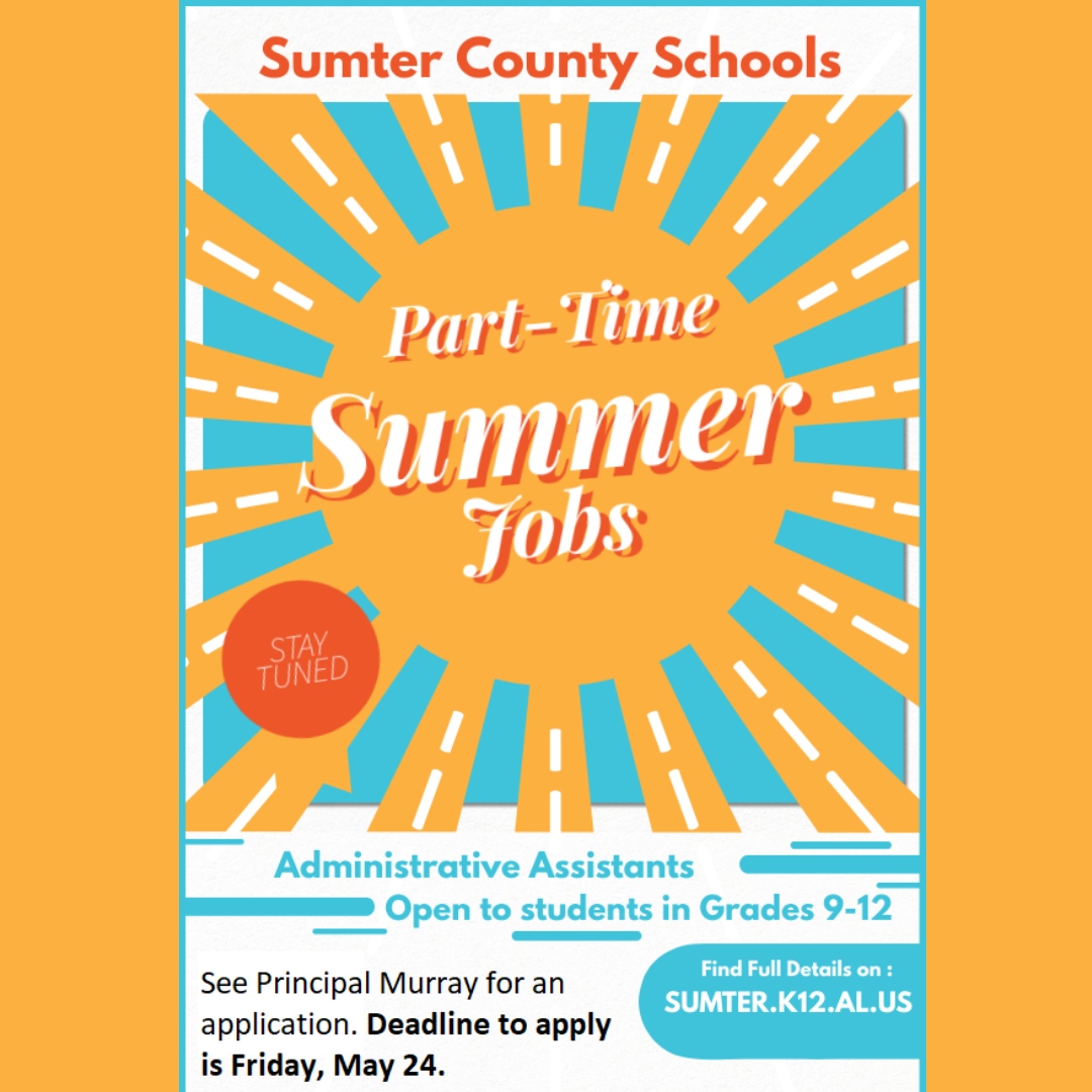 Part-Time Summer Jobs - Open to Students in Grades 9-12
