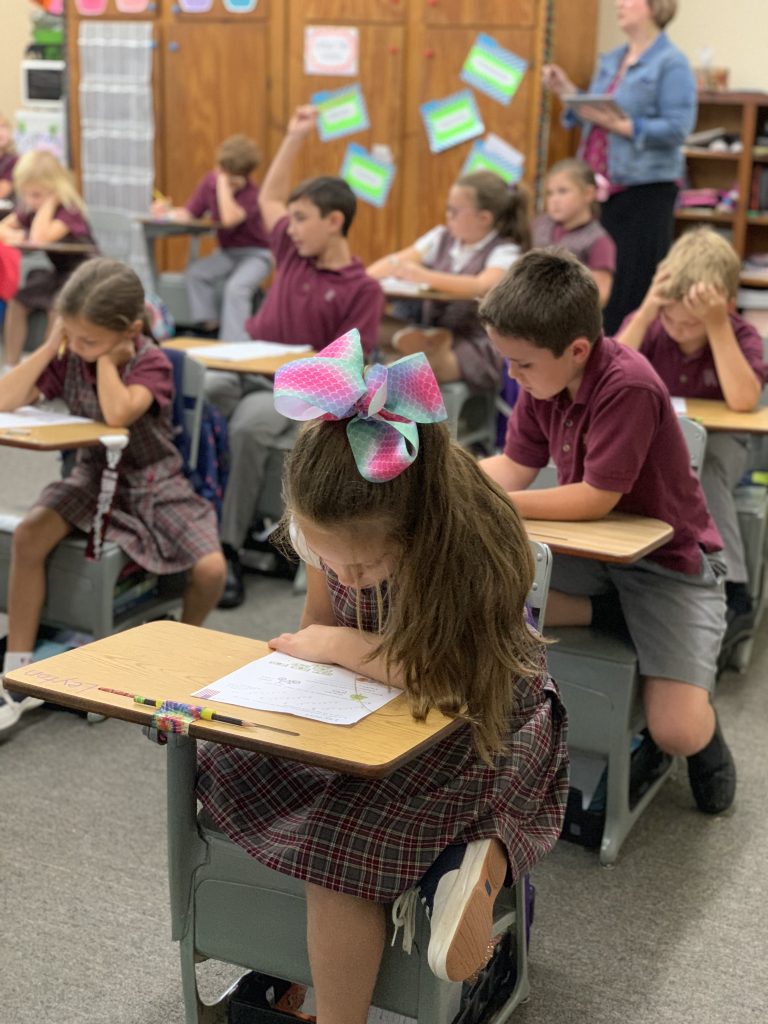 kids working at desk