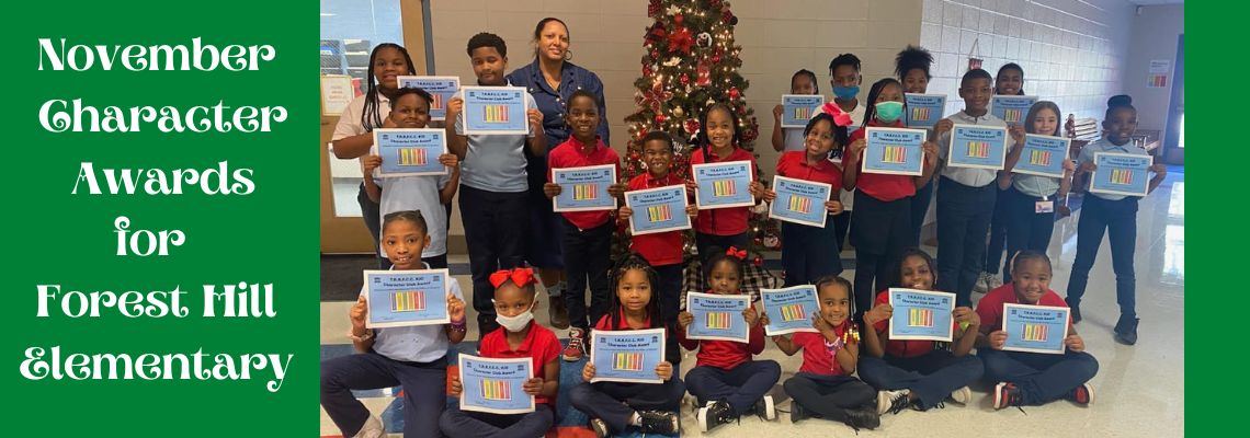 November Character Awards for RESPONSIBILITY!