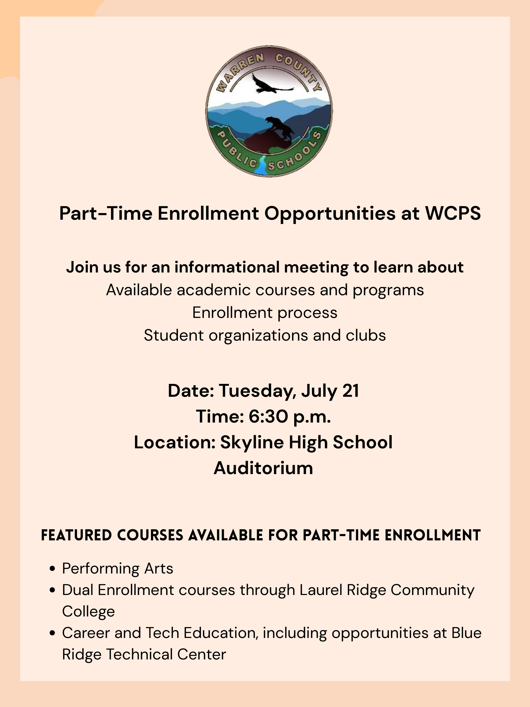 enrollment opportunities flyer