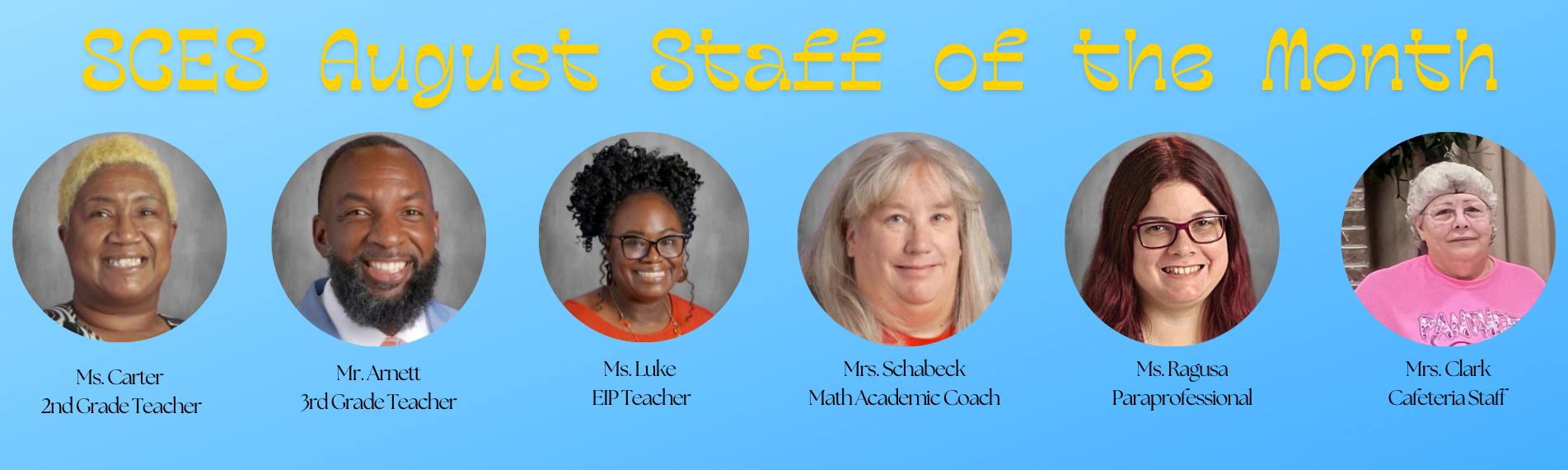 August 2025 Faculty and Staff of the Month