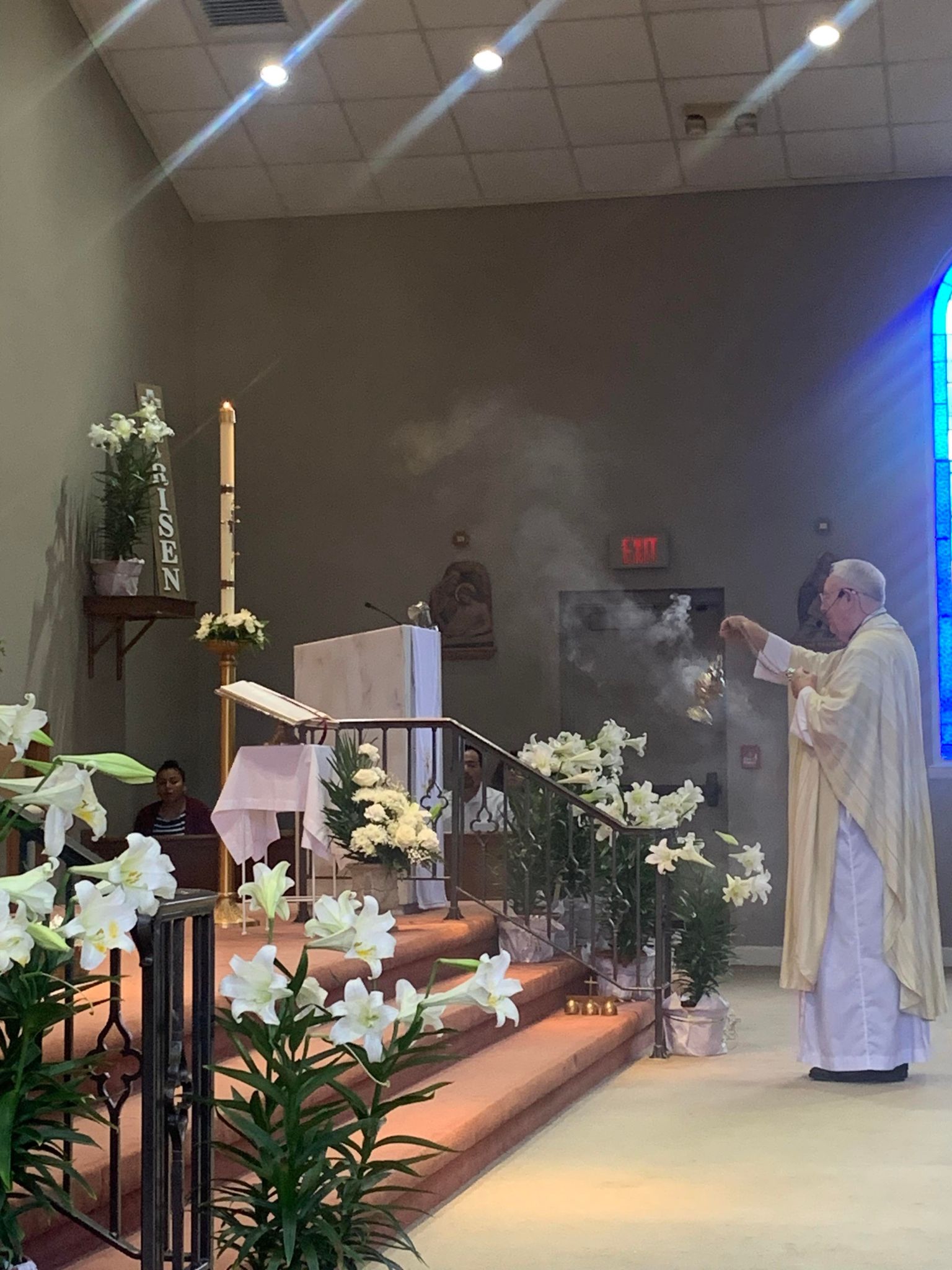 Blessed incense before the reading of the Gospel
