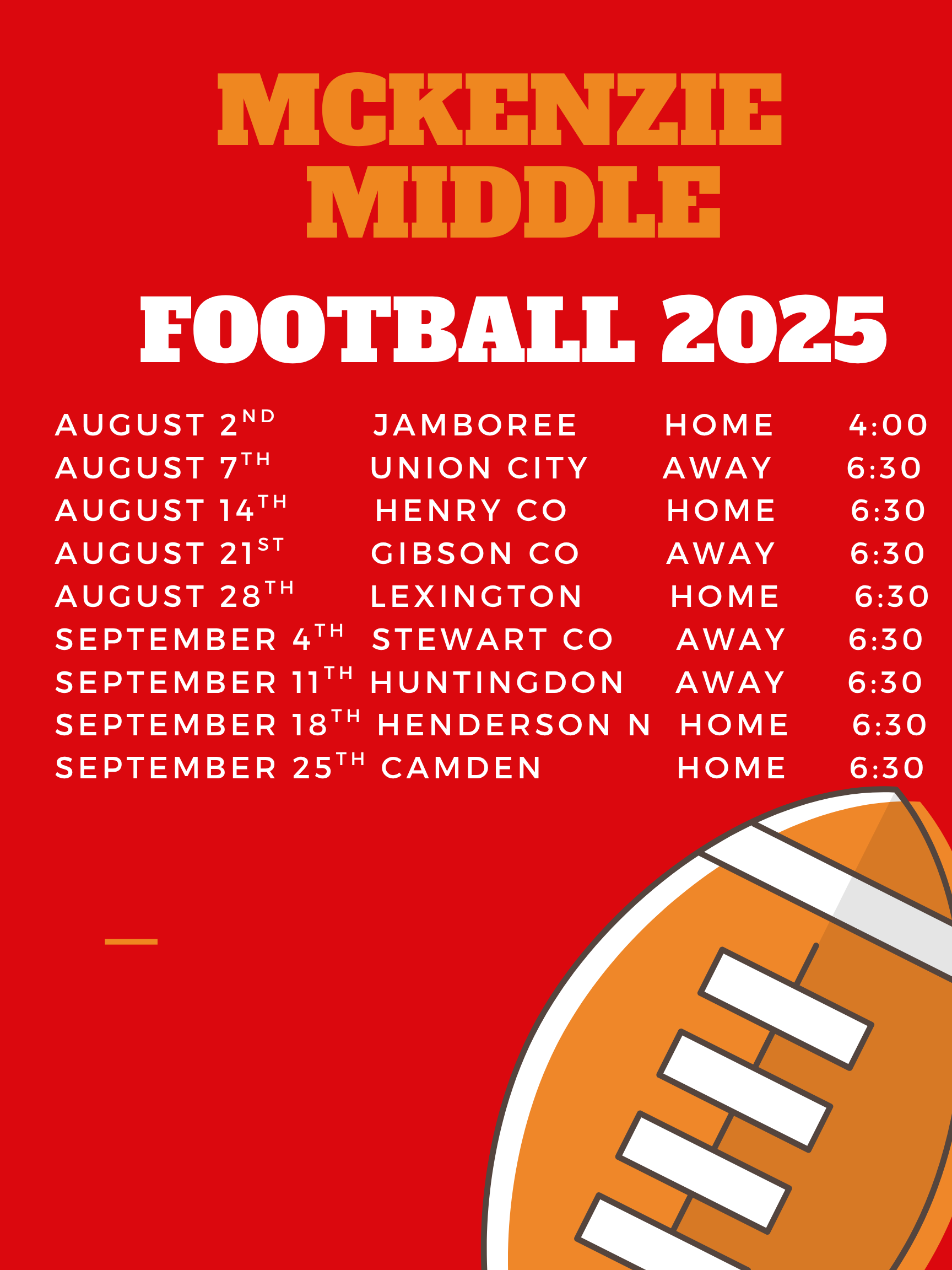 25 schedule
