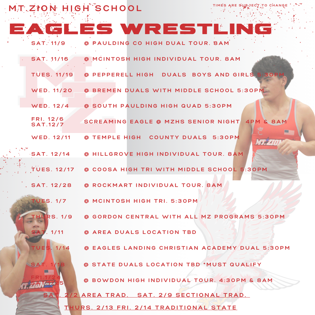 Wrestling schedule 2024