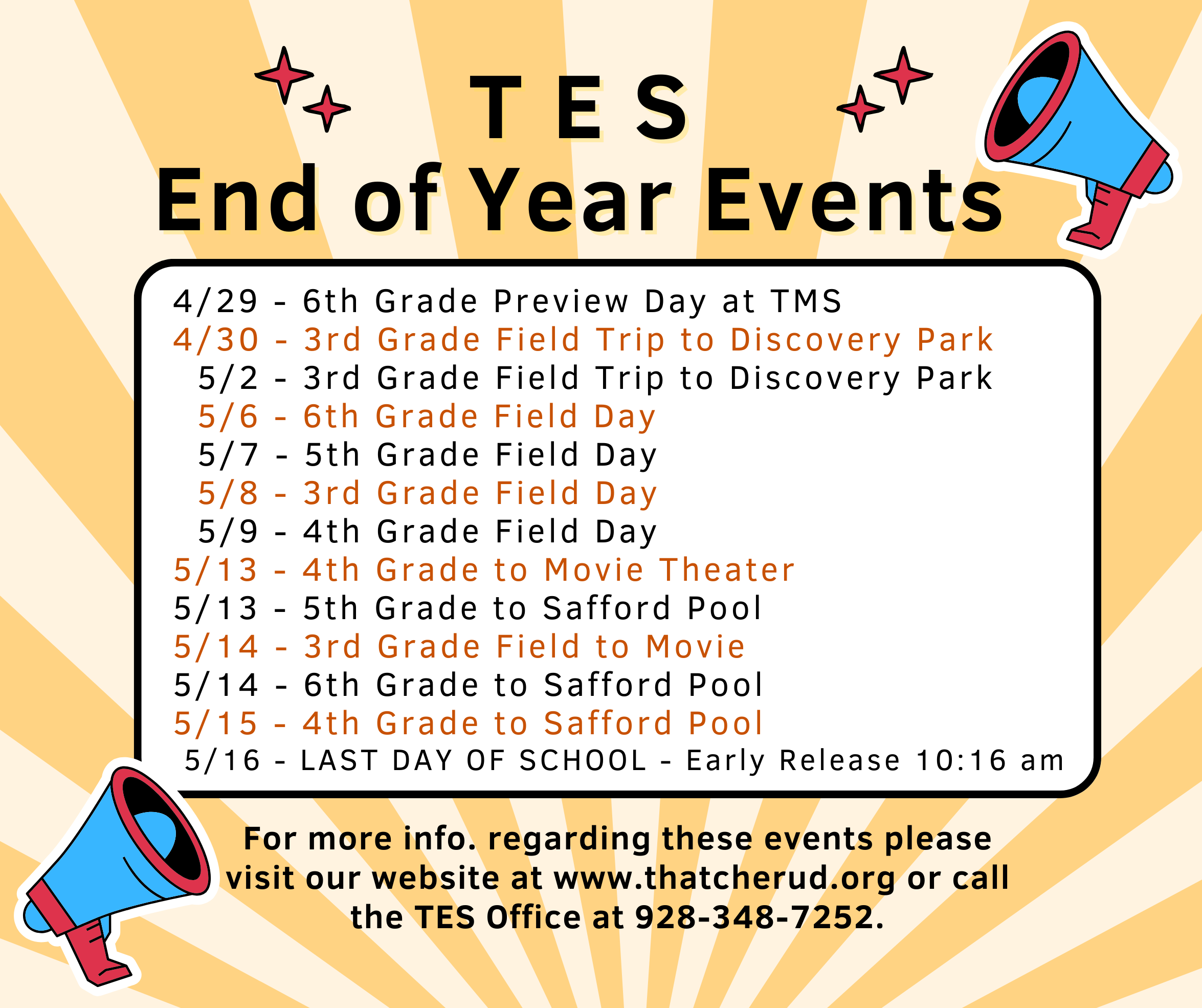 TES End of Year Events