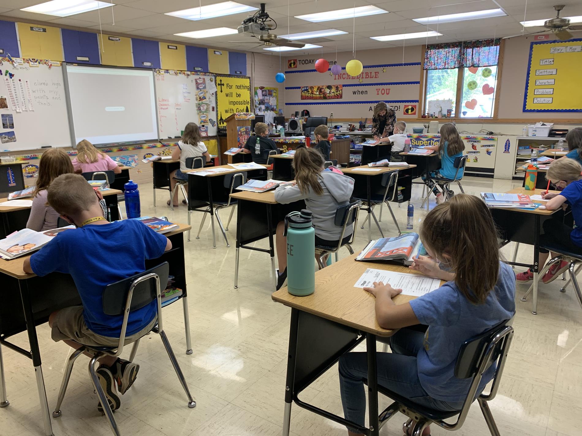 3rd Grade students working at their desks.