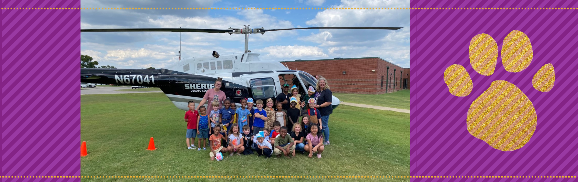 Mrs. Becca's Class Community Helper Day with the helicopter