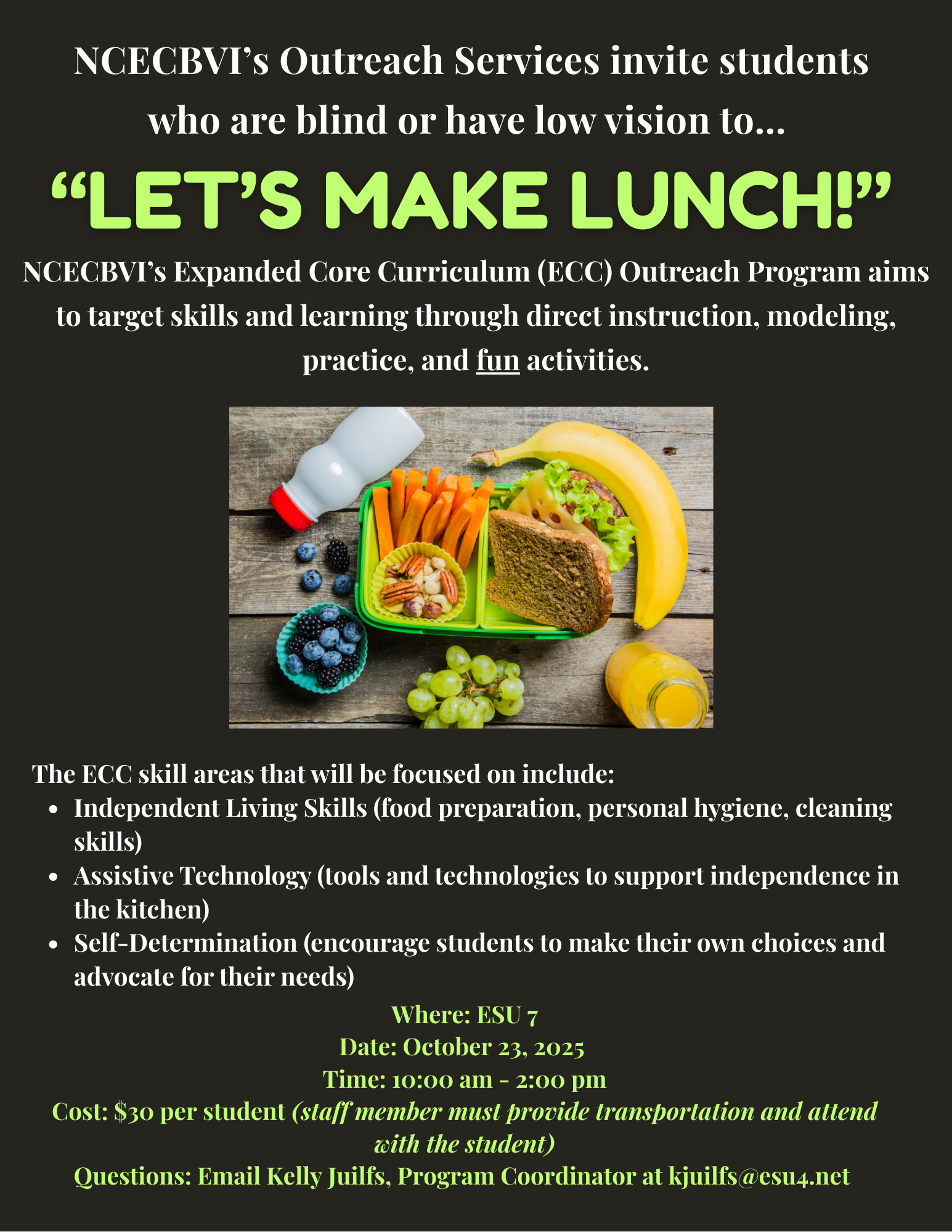 Let's Make Lunch Flyer