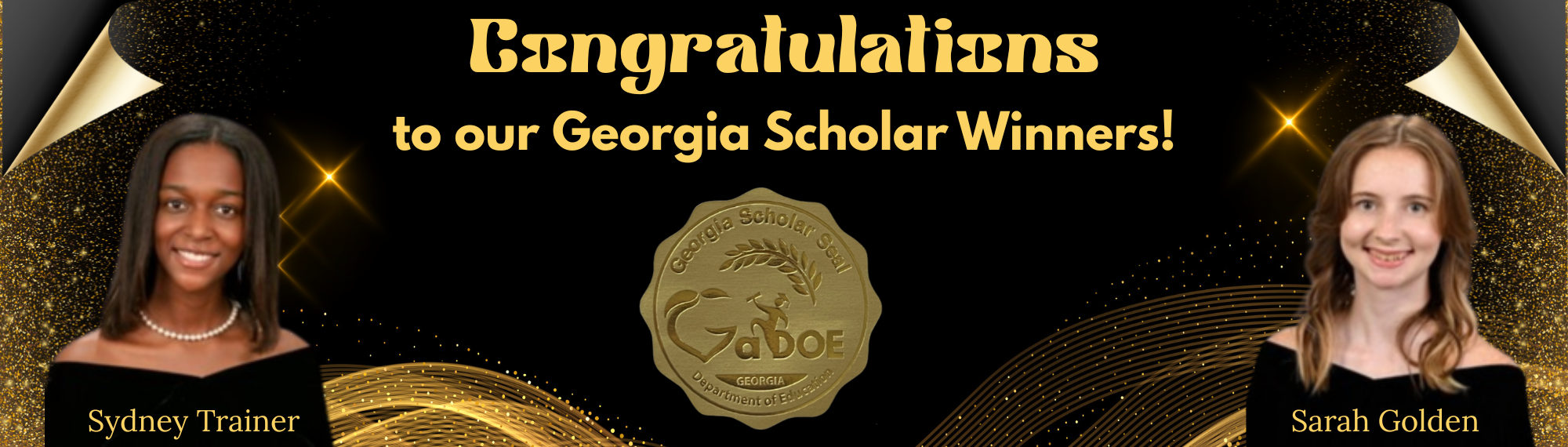 Georgia Scholar Winners - Sydney Trainer and Sarah Golden